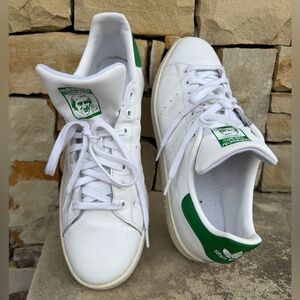 Adidas Originals Men’s Stan Smith Leather Sneakers in White & Green Sz-13. O